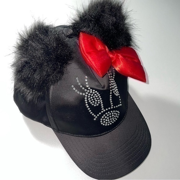 NWT Disney Parks Black Minnie Mouse Baseball Cap - Picture 1 of 4